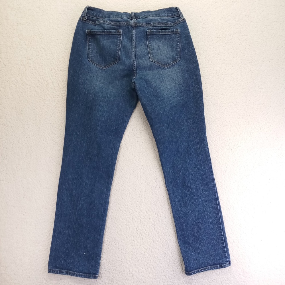 Old Navy Curvy Profile Mid-Rise Straight Leg‎ Jeans Medium Wash Blue Size 10 Reg